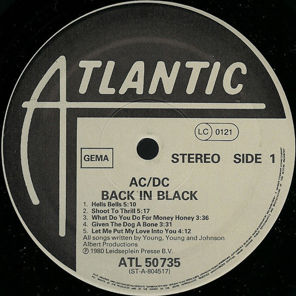 LP AC/DC - Back in Black (1980)